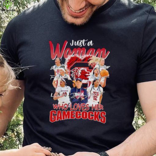 Just a woman who loves her Gamecocks signatures shirt