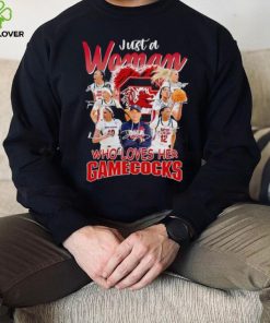 Just a woman who loves her Gamecocks signatures shirt