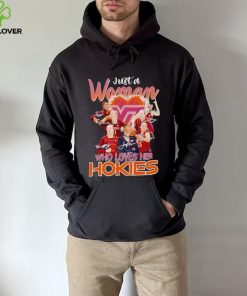 Just a woman who loves her Hokies signatures shirt