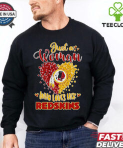Just a woman who loves her Redskins hearts shirt