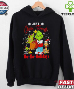 Just chillin’ through the ho ho holidays chill guy grinch shirt