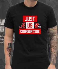 Just us Alabama Crimson Tide helmet logo shirt 3 Just us Alabama Crimson Tide helmet logo shirt