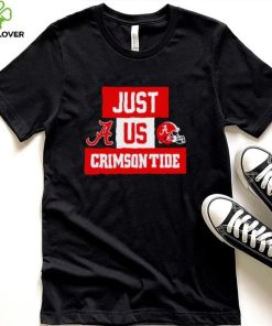 Just us Alabama Crimson Tide helmet logo shirt 4 Just us Alabama Crimson Tide helmet logo shirt