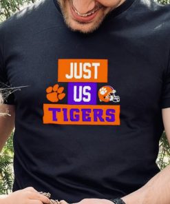 Just us Clemson Tigers helmet logo shirt