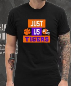 Just us Clemson Tigers helmet logo shirt