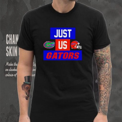 Just us Florida Gators helmet logo hoodie, sweater, longsleeve, shirt v-neck, t-shirt