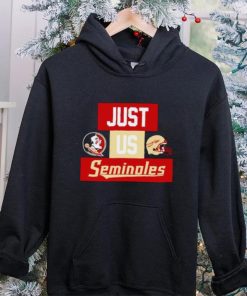 Just us Florida State Seminoles helmet logo hoodie, sweater, longsleeve, shirt v-neck, t-shirt