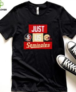 Just us Florida State Seminoles helmet logo hoodie, sweater, longsleeve, shirt v-neck, t-shirt