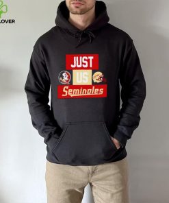 Just us Florida State Seminoles helmet logo hoodie, sweater, longsleeve, shirt v-neck, t-shirt