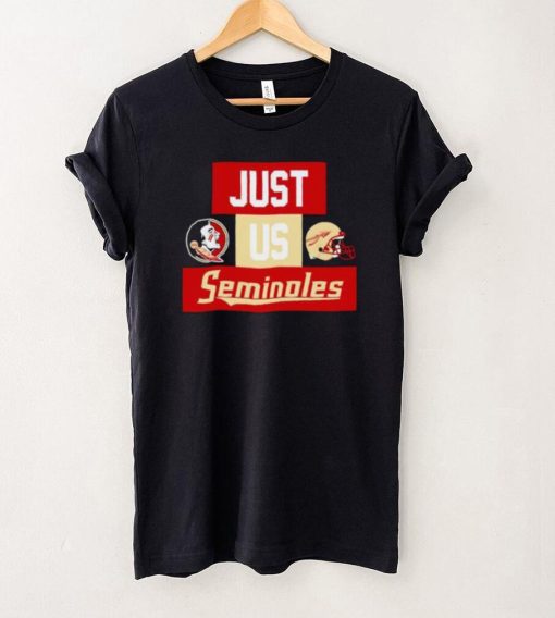 Just us Florida State Seminoles helmet logo hoodie, sweater, longsleeve, shirt v-neck, t-shirt