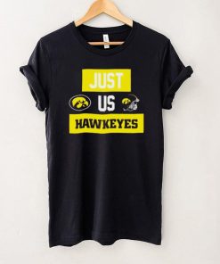 Just us Iowa Hawkeyes helmet logo shirt