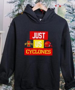 Just us Iowa State Cyclones helmet logo shirt 1 Just us Iowa State Cyclones helmet logo shirt