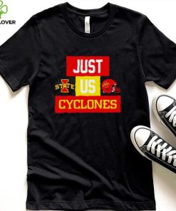 Just us Iowa State Cyclones helmet logo shirt 2 Just us Iowa State Cyclones helmet logo shirt