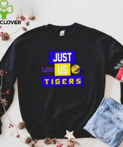 Just us LSU Tigers helmet logo hoodie, sweater, longsleeve, shirt v-neck, t-shirt