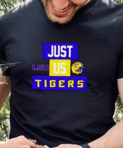 Just us LSU Tigers helmet logo hoodie, sweater, longsleeve, shirt v-neck, t-shirt