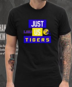 Just us LSU Tigers helmet logo hoodie, sweater, longsleeve, shirt v-neck, t-shirt