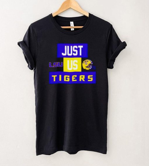 Just us LSU Tigers helmet logo hoodie, sweater, longsleeve, shirt v-neck, t-shirt