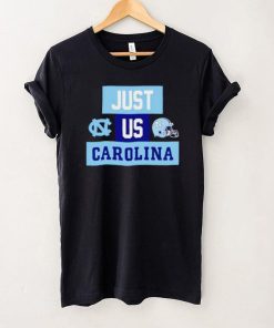 Just us North Carolina Tar Heels helmet logo shirt