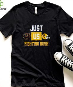 Just us Notre Dame Fighting Irish helmet logo shirt 4 Just us Notre Dame Fighting Irish helmet logo shirt