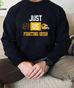 Just us Notre Dame Fighting Irish helmet logo shirt 7 Just us Notre Dame Fighting Irish helmet logo shirt
