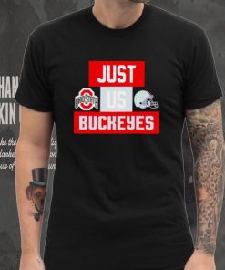 Just us Ohio State Buckeyes helmet logo shirt 3 Just us Ohio State Buckeyes helmet logo shirt