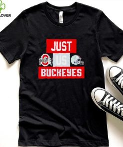 Just us Ohio State Buckeyes helmet logo shirt 4 Just us Ohio State Buckeyes helmet logo shirt