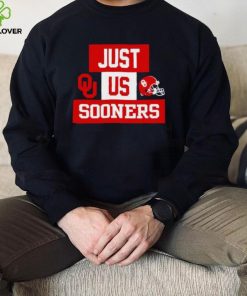 Just us Oklahoma Sooners helmet logo shirt