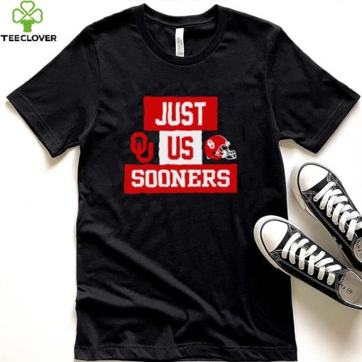 Just us Oklahoma Sooners helmet logo hoodie, sweater, longsleeve, shirt v-neck, t-shirt