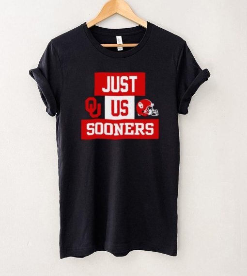 Just us Oklahoma Sooners helmet logo hoodie, sweater, longsleeve, shirt v-neck, t-shirt