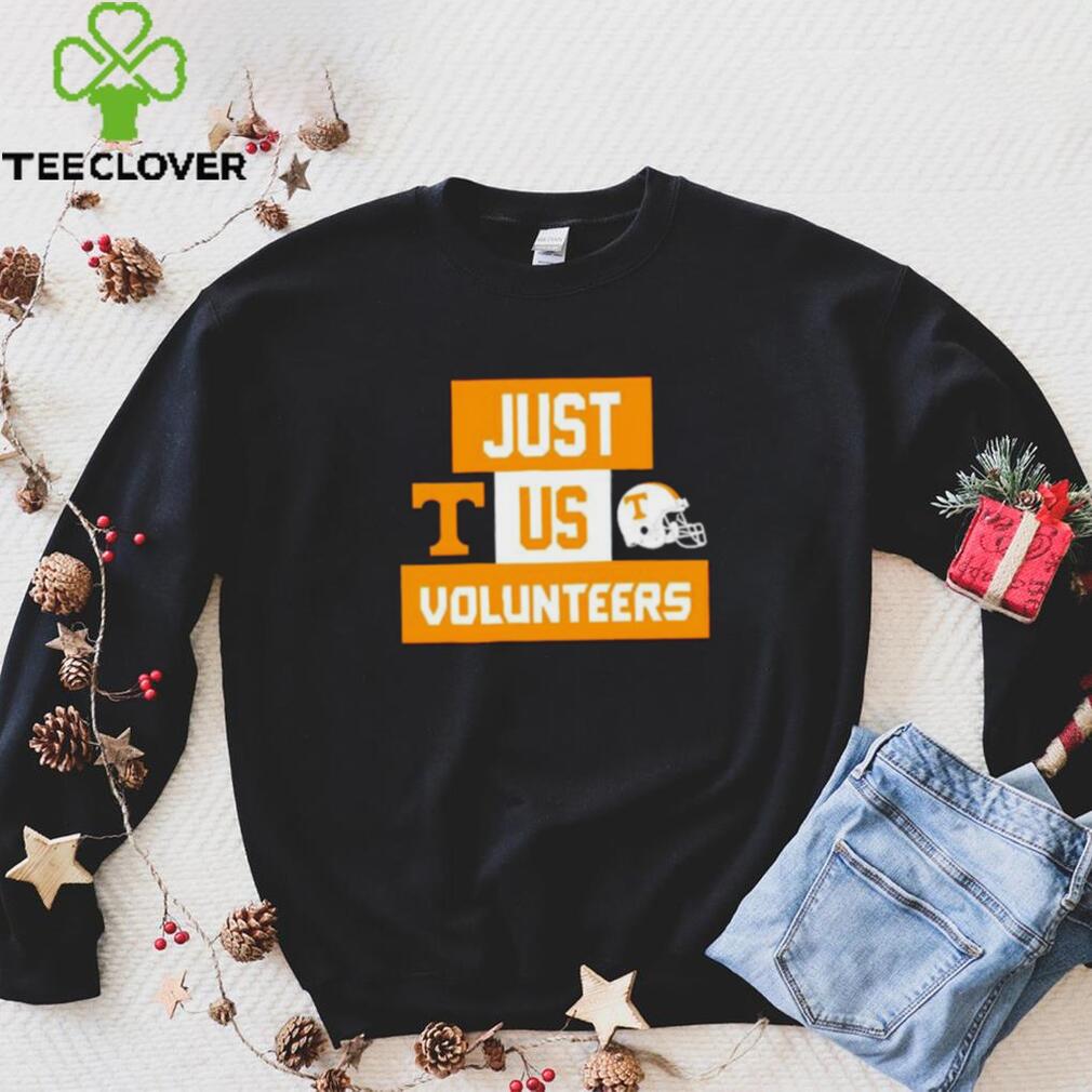 Just us Tennessee Volunteers helmet logo shirt Just us Tennessee Volunteers helmet logo shirt