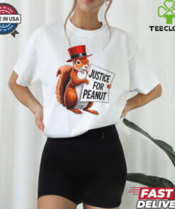 Justice For Peanut The Squirrel Peanut Squirrel Men_s Back Print T Shirt