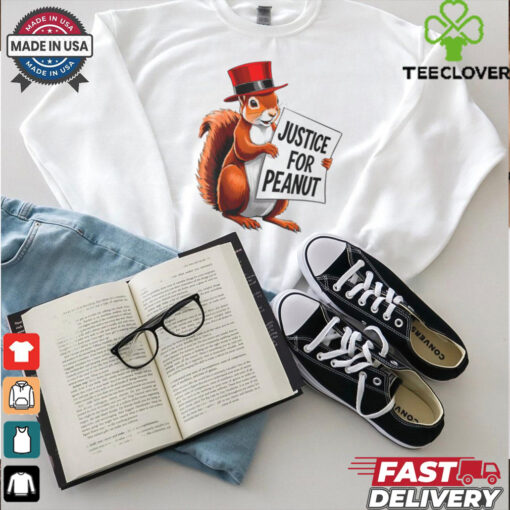 Justice For Peanut The Squirrel Peanut Squirrel Men_s Back Print T Shirt
