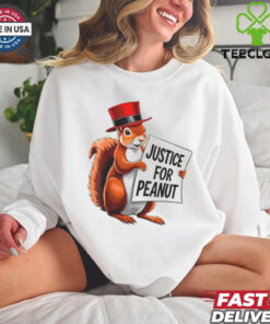 Justice For Peanut The Squirrel Peanut Squirrel Men_s Back Print T Shirt
