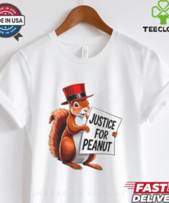 Justice For Peanut The Squirrel Peanut Squirrel Men_s Back Print T Shirt