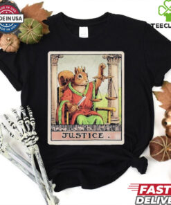 Justice Tarot Card Justice For Squirrel Tarot Card T Shirt