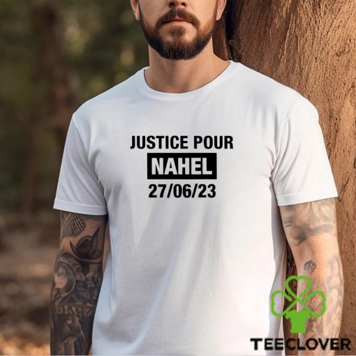 Justice pour nahel 27 06 23 text 2023 hoodie, sweater, longsleeve, shirt v-neck, t-shirt