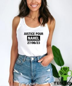 Justice pour nahel 27 06 23 text 2023 hoodie, sweater, longsleeve, shirt v-neck, t-shirt