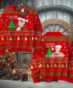 Justin Bieber Rockin Around Christmas Tree Kiss Under The Mistletoe Red Chirstmas Gifts 2024 Xmas For Family And Friends Ugly Sweater