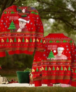 Justin Bieber Rockin Around Christmas Tree Kiss Under The Mistletoe Red Chirstmas Gifts 2024 Xmas For Family And Friends Ugly Sweater