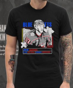 Justin Danforth Columbus Blue Jackets ice hockey player information paper shirt