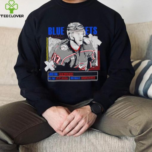 Justin Danforth Columbus Blue Jackets ice hockey player information paper hoodie, sweater, longsleeve, shirt v-neck, t-shirt