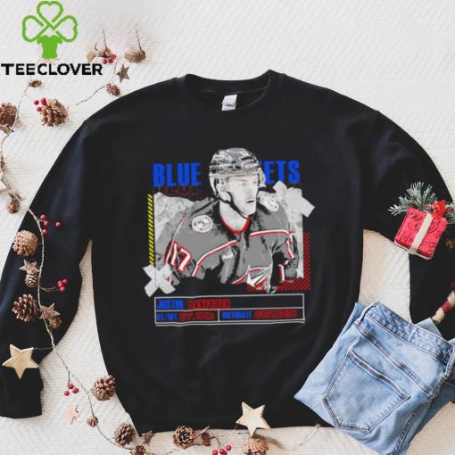 Justin Danforth Columbus Blue Jackets ice hockey player information paper hoodie, sweater, longsleeve, shirt v-neck, t-shirt