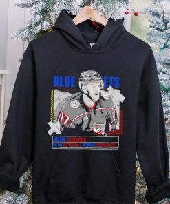 Justin Danforth Columbus Blue Jackets ice hockey player information paper hoodie, sweater, longsleeve, shirt v-neck, t-shirt