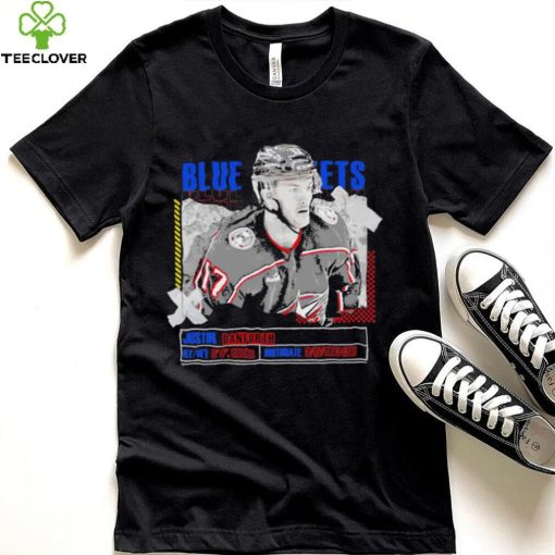 Justin Danforth Columbus Blue Jackets ice hockey player information paper hoodie, sweater, longsleeve, shirt v-neck, t-shirt