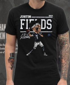Justin Fields Cartoon WHT Shirt