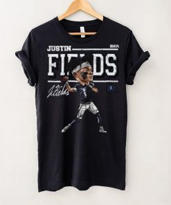 Justin Fields Cartoon WHT Shirt