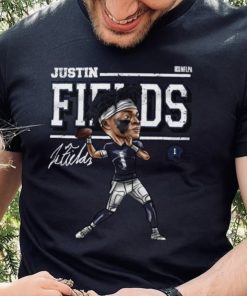 Justin Fields Cartoon WHT Shirt