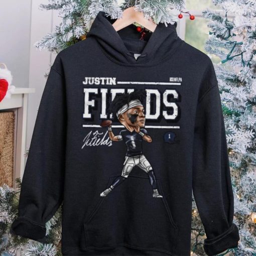 Justin Fields Cartoon WHT Shirt