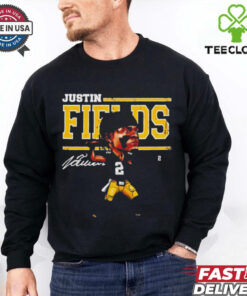 Justin Fields Pittsburgh Steelers NFL football cartoon vintage shirt