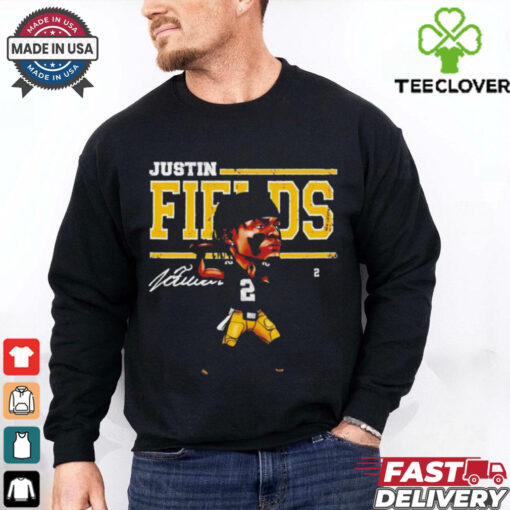 Justin Fields Pittsburgh Steelers NFL football cartoon vintage shirt